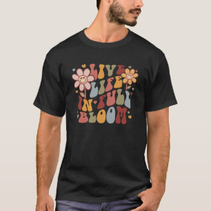 Camiseta Vida Ao Vivo No Sangue Do Cheio Flores De Corações
