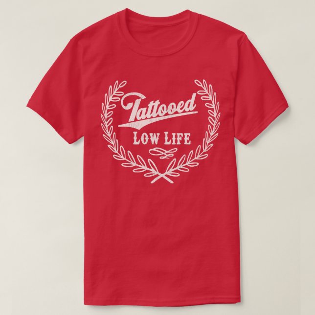 Camiseta Vida Baixa Tatuada (Frente do Design)