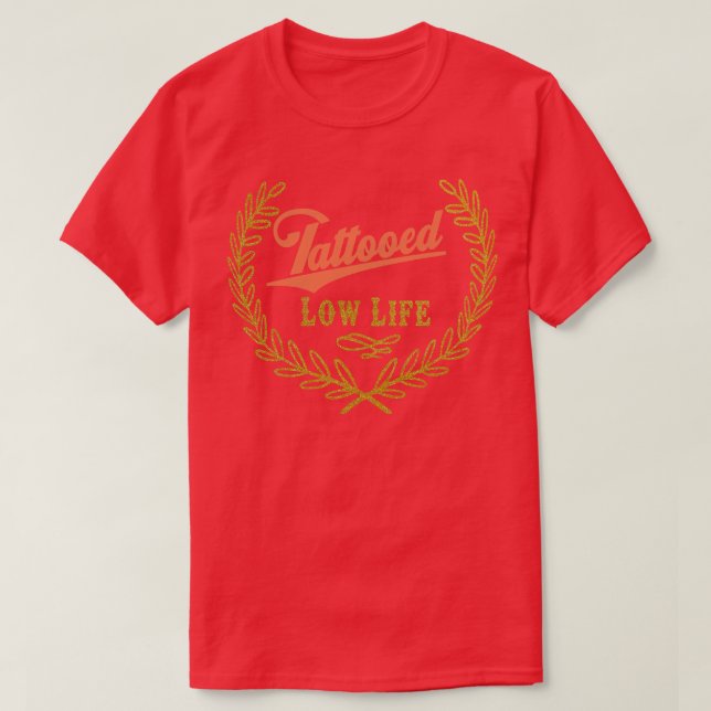 Camiseta Vida Baixa Tatuada 1 (Frente do Design)