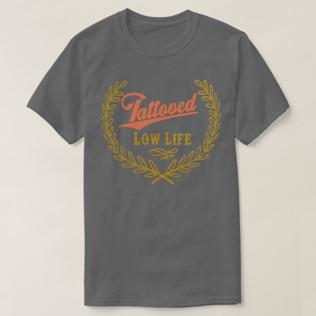 Camiseta Vida Baixa Tatuada 1 (Frente do Design)