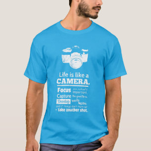 Camiseta Vida Chic é como uma citação de câmera, Grunge Bra