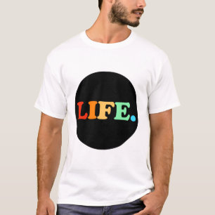 Camiseta Vida Colorida no Círculo Negro