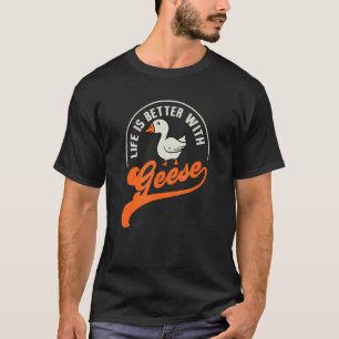 Camiseta Vida com o ganso de pássaros selvagens da Natureza