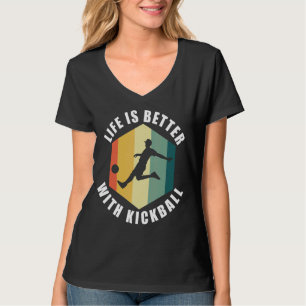 Camiseta Vida com o Kickball Ironic Quote Esportes de Hobby