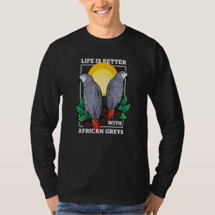 Camiseta Vida com papagaio botânico africano