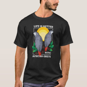 Camiseta Vida com papagaio botânico africano