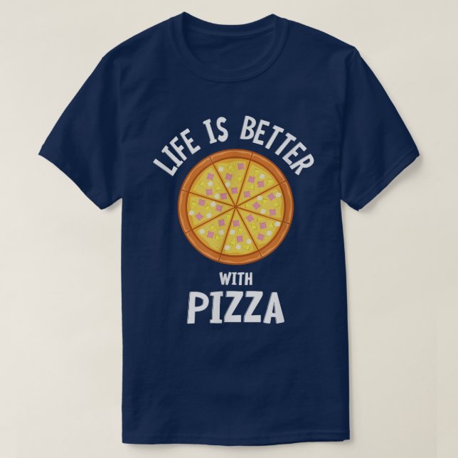 Camiseta Vida com Pizza Comida Italiana Queijo Pizza Maker (Frente do Design)