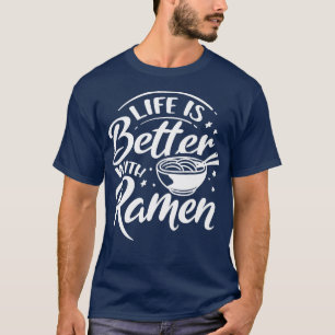 Camiseta Vida com Ramen Ironic Dizendo Comida Japão 803