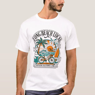 Camiseta Vida Costeira Local de Long Beach Califórnia