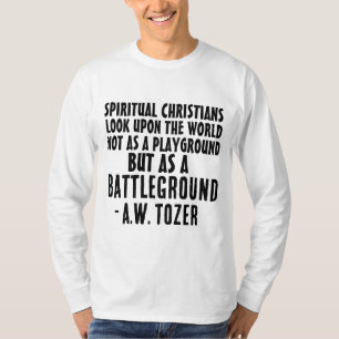 CAMISETA VIDA CRISTÃ A BATTLEGROUND A.W. T-SHIRTS DE TOZER