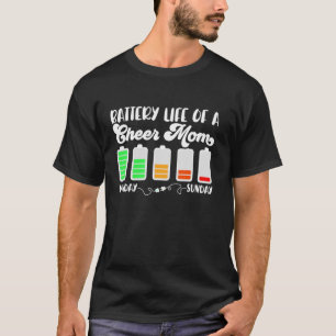 Camiseta Vida Da Bateria De Mãe De Cheerleader
