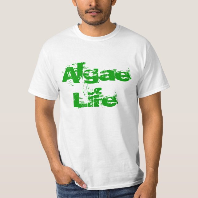 Camiseta Vida das algas (branco do valor) (Frente)