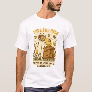 Camiseta Vida de Apicultor - Salve as Abelhas   Ilustração 