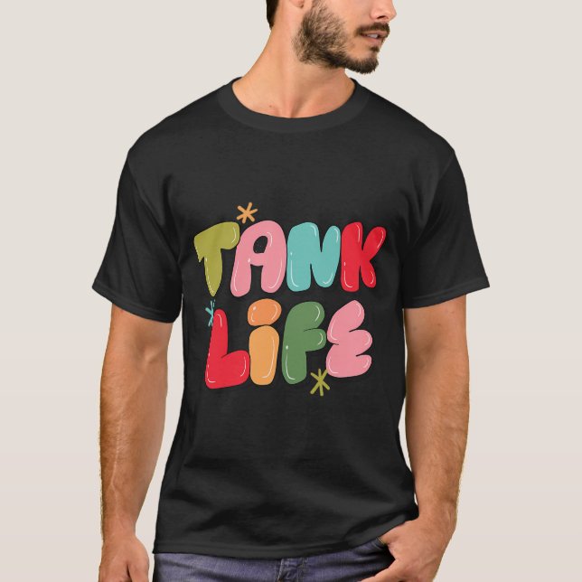 Camiseta Vida de Aquário (Rosa) (Frente)