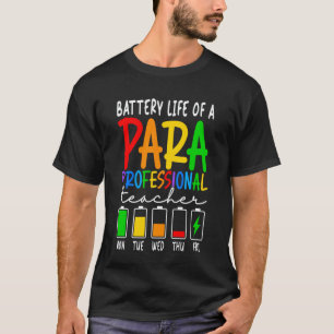 Camiseta Vida de Bateria de Paraprofissional Para Equipe de