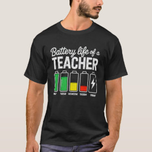Camiseta Vida de Bateria de um Professor Ensino Médio Funny