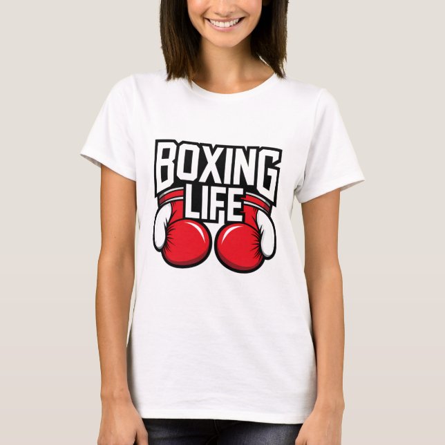 Camiseta Vida de Boxe para Boxeadores Profissionais Amadore (Frente)