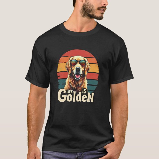 Camiseta Vida de Cachorro Dourado (Frente)