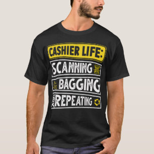 Camiseta Vida de Caixa Digitalização Embalagem e Repetição