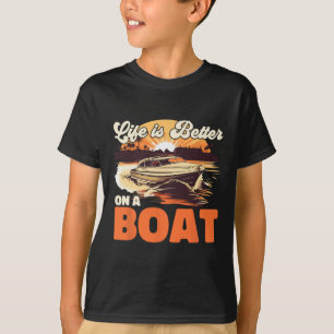 Camiseta Vida de Capitão de Barco é Melhor Em Um Barco