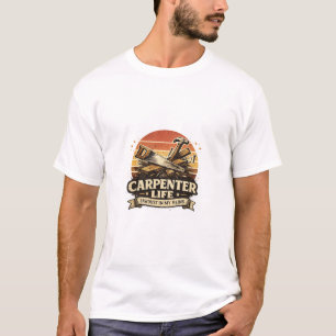 Camiseta Vida de Carpinteiro Serragem nas Minhas Veias Vint