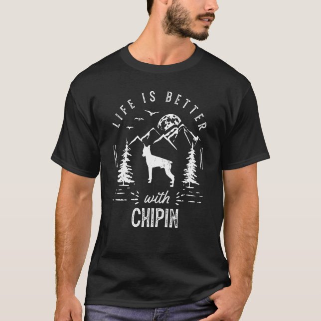Camiseta Vida de chipset Melhor Cachorro do Pai Mãe (Frente)