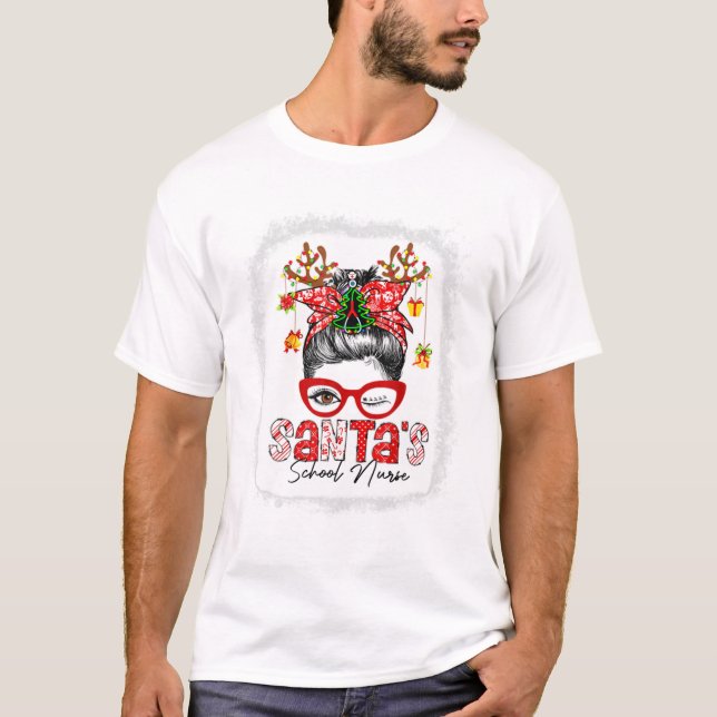 Camiseta Vida de Enfermeira Escolar Natal (Frente)