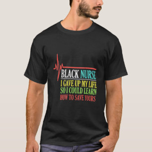 Camiseta Vida de Enfermeira Negra História Afro-Americana