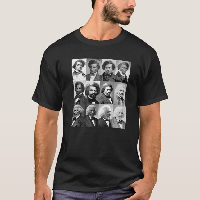 Camiseta Vida de Frederick Douglass Retro Mês da História N (Frente)