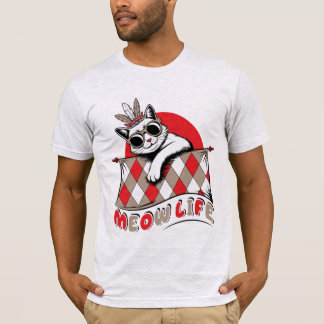 Camiseta Vida de Gato Divertida Legal