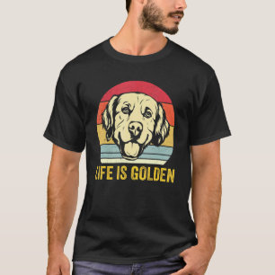 Camiseta Vida de Golden Retriever é Dourada Cachorro Homen