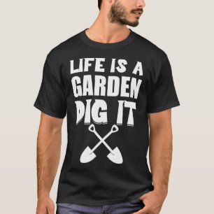 Camiseta Vida De Jardinagem É Um Jardim Cave-o Jardineiro P