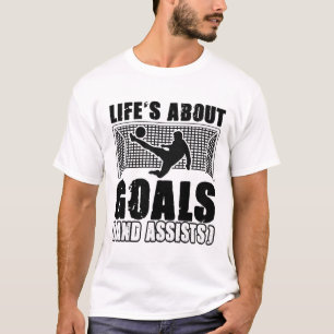 Camiseta Vida de jogador de futebol é sobre gols e é divert