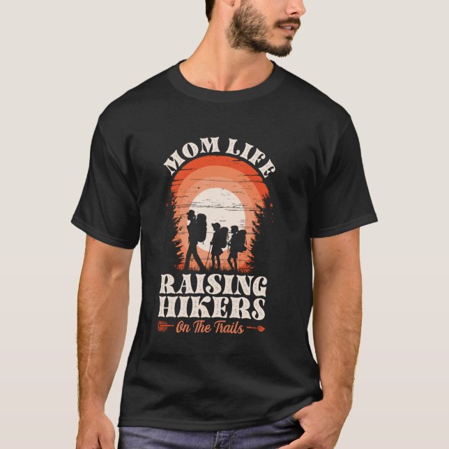 Camiseta Vida de Mãe Aumentando Mergulhadores Nas Trilhas D (Frente)