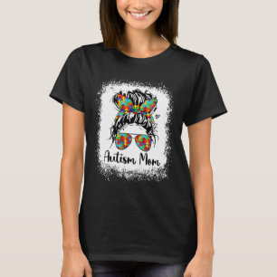 Camiseta Vida de Mãe Autista Coque Desarrumado Sungles Dia 