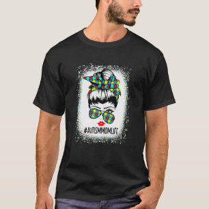 Camiseta Vida de Mãe Autista Feminina Lenço de Cabeça Óculo