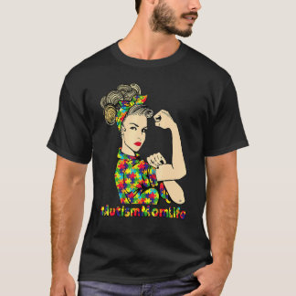 Camiseta Vida de Mãe Autista Meninas Fortes Dia das Mães Au
