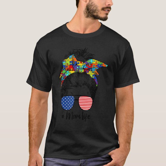 Camiseta Vida de Mãe Consciente do Autismo Dia das Mulheres (Frente)