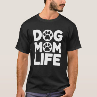 Camiseta Vida de Mãe de Cachorro Doce Dona de Animal Mãe de
