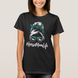 Camiseta Vida de Mãe de Cavalo Montar a Cavalo Equitação