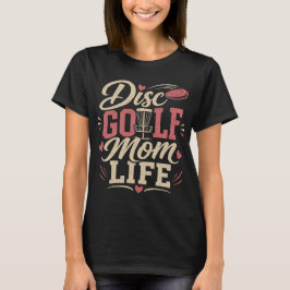 Camiseta Vida de Mãe de Disc Golf Script Design Vintage