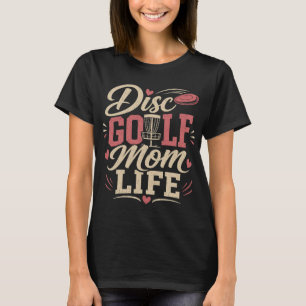 Camiseta Vida de Mãe de Disc Golf Script Design Vintage