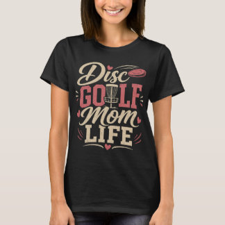 Camiseta Vida de Mãe de Disc Golf Script Design Vintage