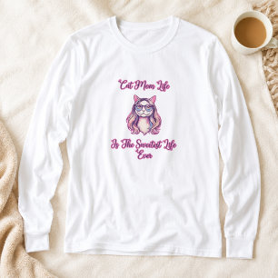 Camiseta Vida de Mãe de Gato É a Vida Mais Doce de Todas