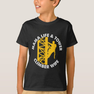 Camiseta Vida de Mãe e Vida de Escalador de Torre Escalada