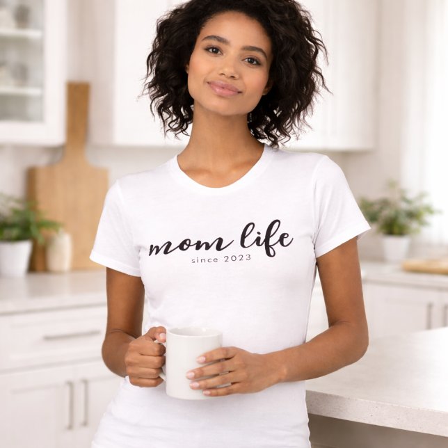 Camiseta Vida de Mãe em Letra Preta (Criador carregado)