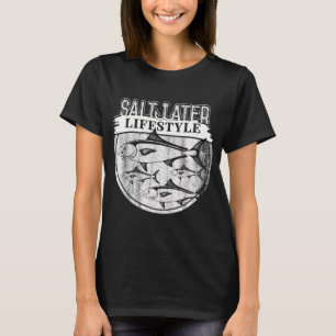 Camiseta Vida de Mãe Pescadora Design de Óculos de Sol com