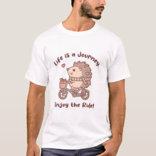 Camiseta Vida de ouriço fofo é uma jornada aproveite o pass