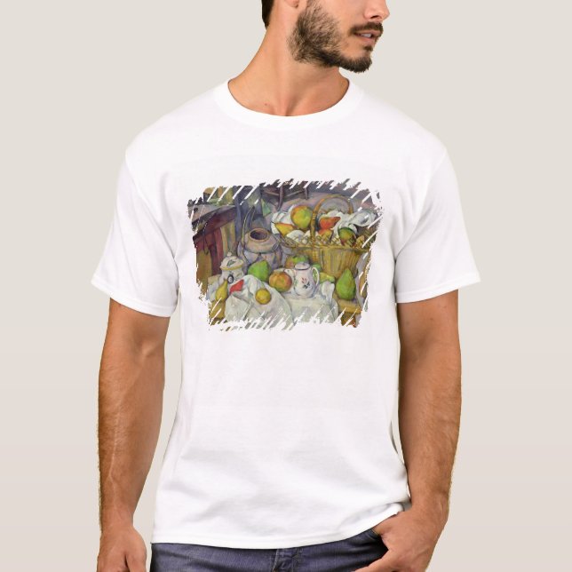 Camiseta Vida de Paul Cezanne | ainda com cesta, 1888-90 (Frente)