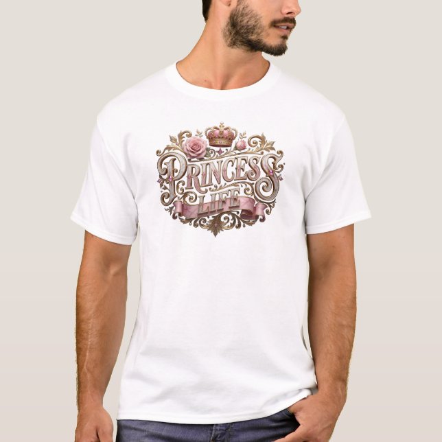 Camiseta Vida de princesa contemporânea Design Original (Frente)